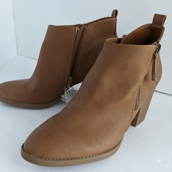 Women's Jameson Double Zip Western Bootie, Cognac - Picture 3 of 6